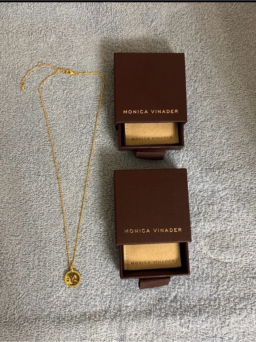 New MONICA VINADER Beaded Chain Necklace and Deia Beaded Pendant